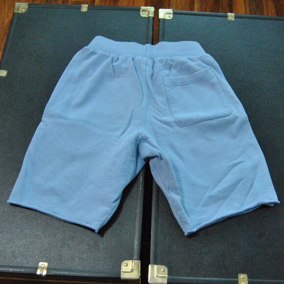 Champion Reverse Weave Small Light Blue and Pink Sweat Shorts - Picture 6 of 7